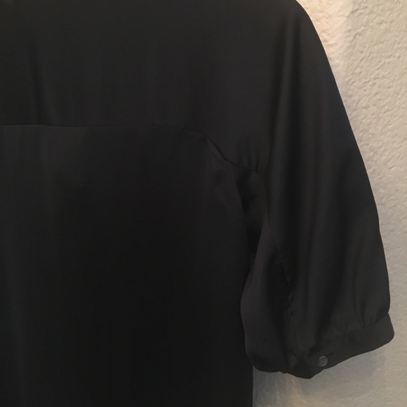 THEORY Black Top W/ Bow Size Petite - Picture 5 of 7